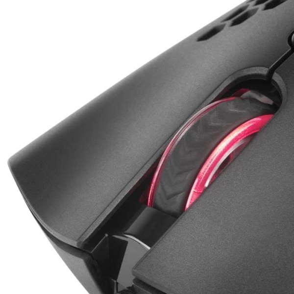 Souris Gamer - Mars Gaming - MMEX Noir - 32K DPI - RGB - Feather Paracord-kabel Svart