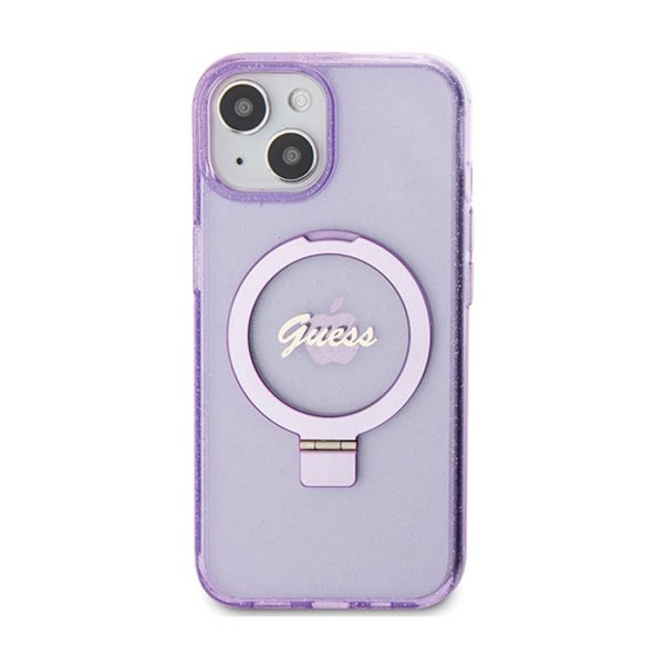 Mobilskal - Guess - iPhone 15 Plus - Lila - Glitter - MagSafe Lila