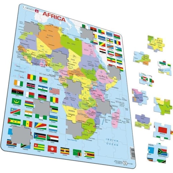 maxi pusselkarta: Afrika70 bitar Flerfärgad