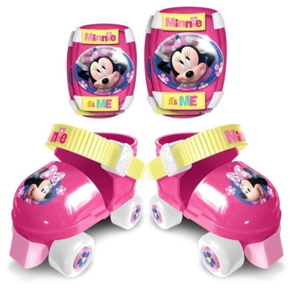 DISNEY MINNIE rullskridskor + skyddsset - Girl - Justerbar storlek - Rosa