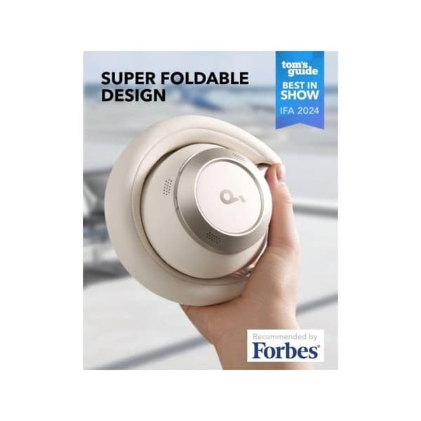 Hörlurar - Soundcore - Space One Pro - Trådlös - Bluetooth - Vit Vit