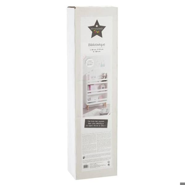 Barnbibliotek "Mjukhet" vit moln H100cm Vit