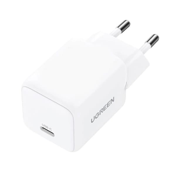 Nätadapter - UGREEN - X513 - 30W (GaN) - 1x USB-C - Kompakt vit Vit