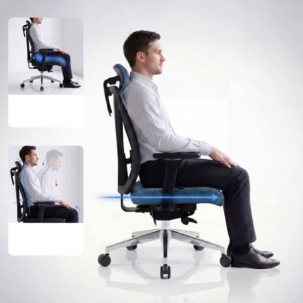 JAN NOWAK Ergonomisk kontorsstol mörkblå VECTOR