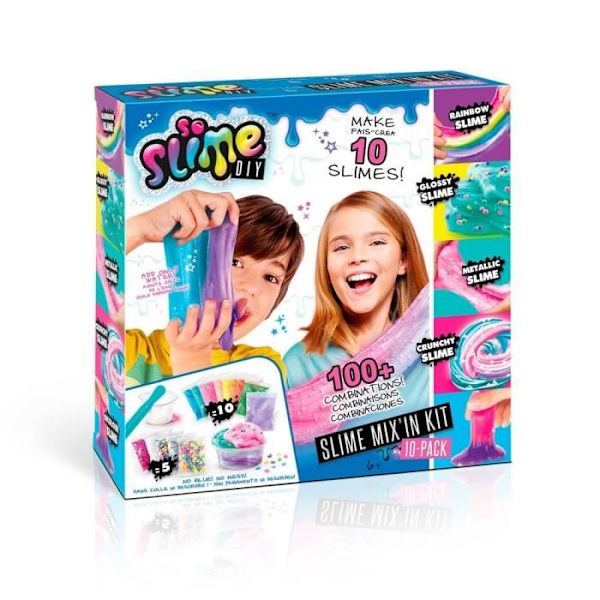 CANAL TOYS - Slime - Mix'in Kit - Paket med 10 Slimes för barn från 6 år och uppåt - Flerfärgad Flerfärgad