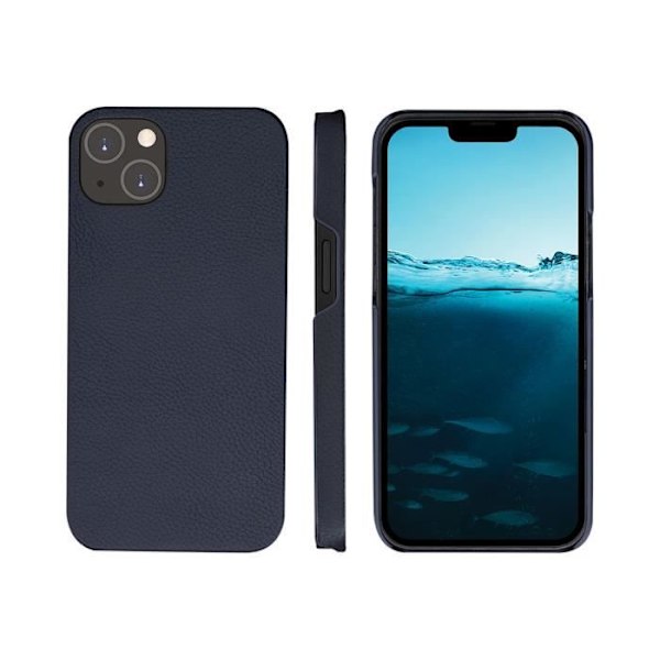 Fodral för iPhone 14 Plus Folio 2 i 1 - DBRAMANTE1928 - Modell New York - Läder - Blå Blå