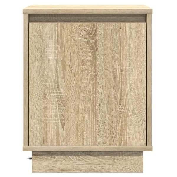 Nattduksbord - Sonoma Ek - LED - 1 dörr - Modern design Brun