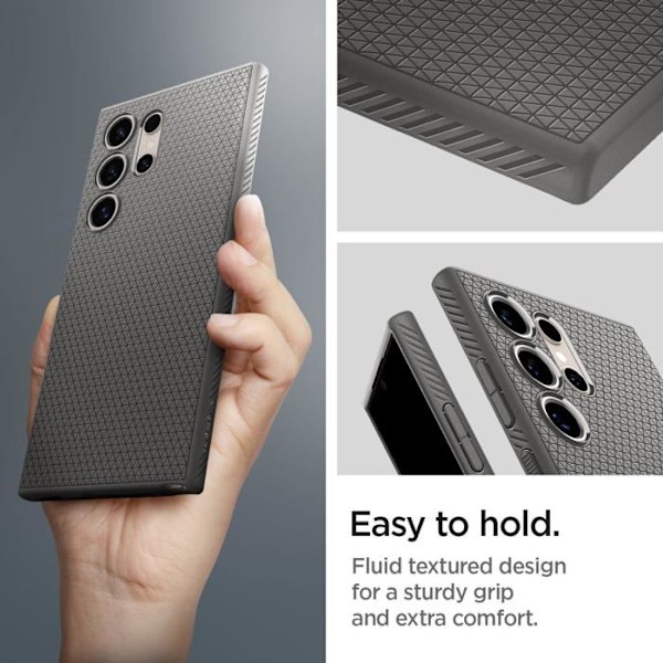 Spigen Liquid Air - Fodral för Samsung Galaxy S24 Ultra (Granitgrå) Grå