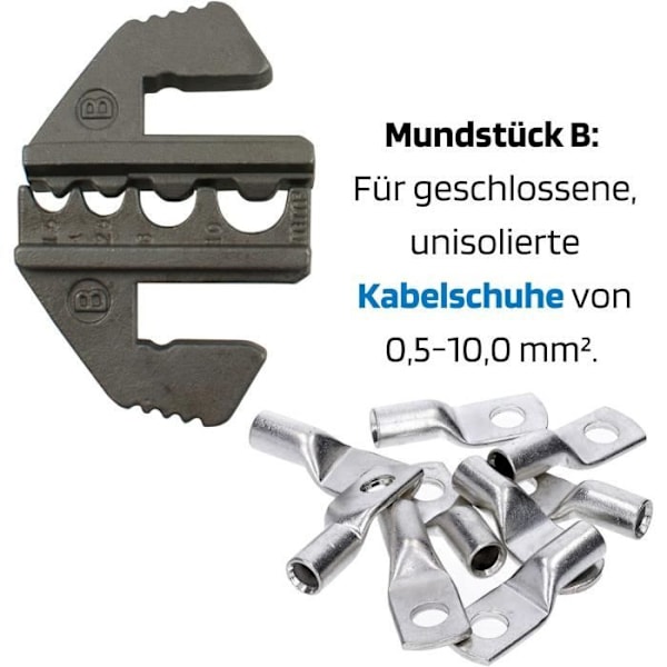 Krämpverktyg - SW-Stahl - 42585L - Utbytbara spetsar - Elektrisk skydd - Svart färg