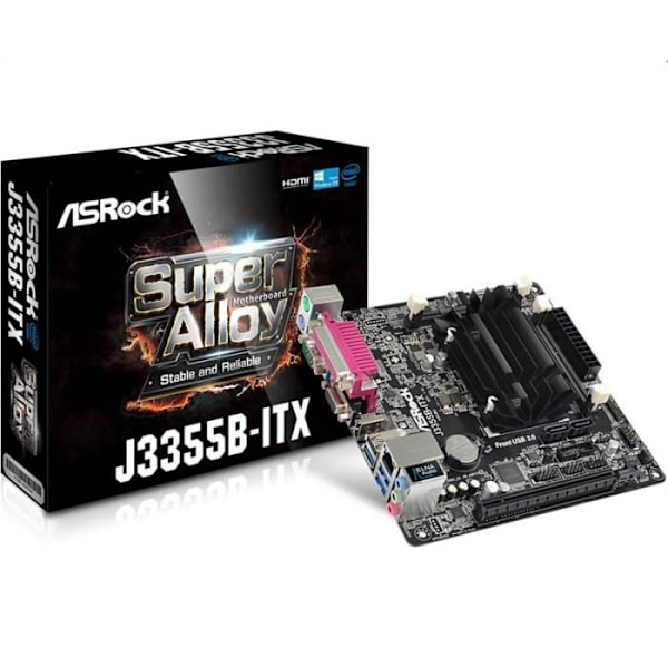 Moderkort Mini ITX - ASROCK - J3355B-ITX - Socket LGA1151 - DDR3 SDRAM - 16 Go max