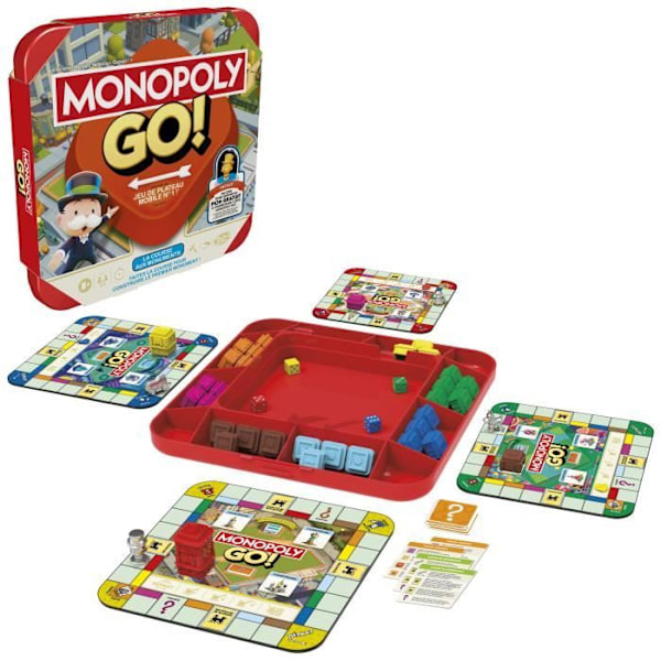 Monopoly Go, Brädspel från 8 år, Familjebrädspel Flerfärgad