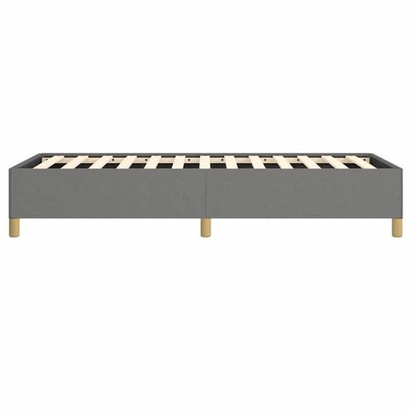 vidaXL Sängram utan madrass mörkgrå 90x200 cm tyg 347134