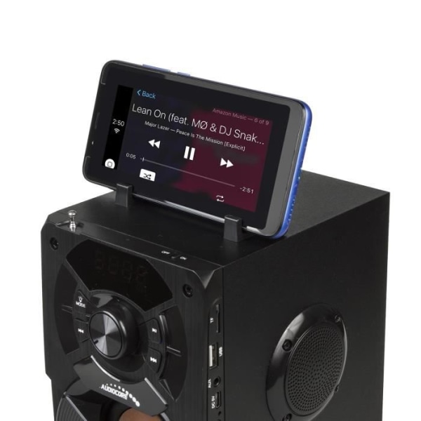 Audiocore AC730 Bärbar trådlös Bluetooth-högtalare 11W /Aux-ingång/USB/Belysning/Fjärrkontroll