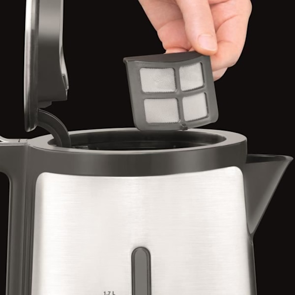 KRUPS Sladdlös vattenkokare i rostfritt stål, 2400 W, Kapacitet 1,7 L, Assisterad locköppning Control Line BW442D10