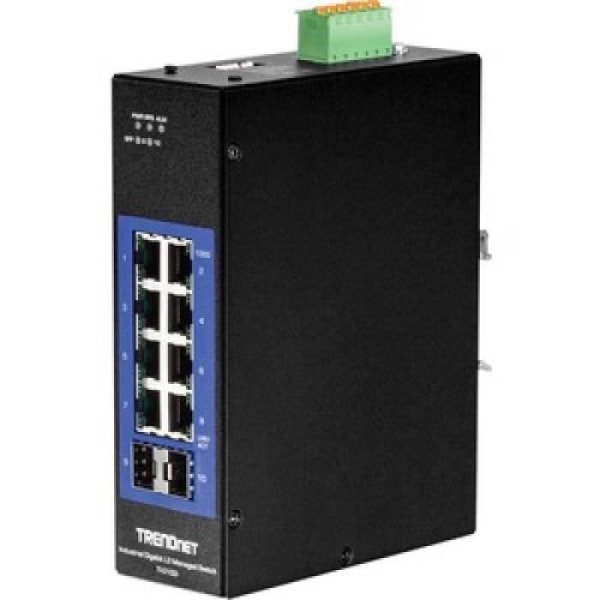 trendnet 10-ports ind.gb l2 mgd switch din-rail blackRouter, wifi, nätverk 10-PORTS IND.GB L2 MGD SWITCH DIN-RAIL 182893