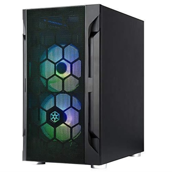 Silverstone Fara H1M Pro Micro-ATX Fodral - Härdat glas, ARGB, svart