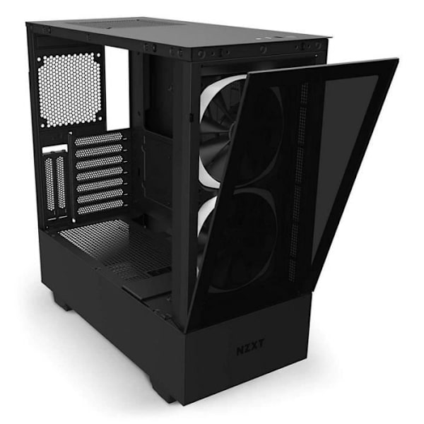 NZXT H510 Elite PC CASE - RGB-bakgrundsbelysning - USB 3.1 - Mattsvart - Härdat glas - ATX-format (CA-H510E-B1)