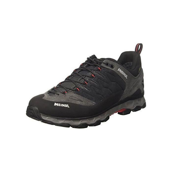 Meindl Lite Trail GTX, vandringsskor för män, grå (Anthrazit/Rot 31), 43,5 EU