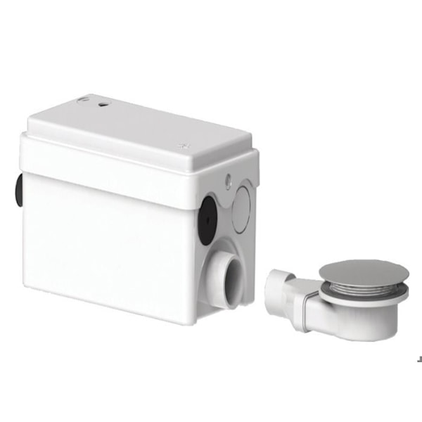 SANIDOUCHE FLAT 250W lyftpump och platt avlopp för duschkar - SFA - D6STD Grå
