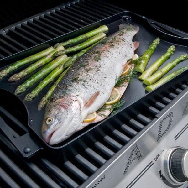 Cadac Vändbar Grill 26,5 x 48 cm Teflonsvart