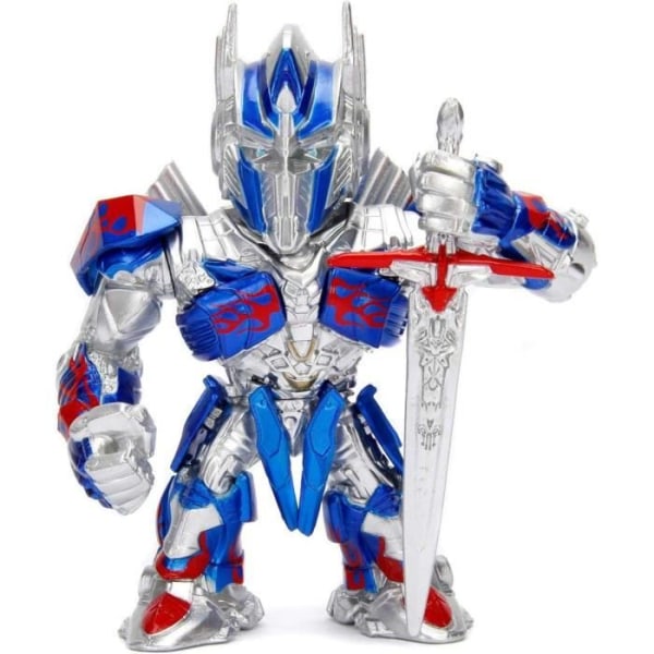 Transformers Optimus Prime 10 cm metall samlarfigur Silver, blått och rött med ljusa lå