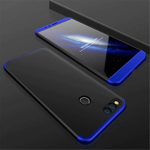 Coque - Huawei - Honor 7X - Skydd 360° - Ultra Slim - Matt Svart/Blå Mörkblå