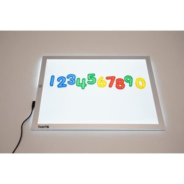 Ljusbord - TICKIT - A3 - Integrerad LED - Vit - Kontor