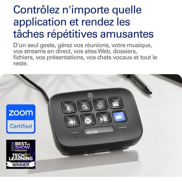 Stream Deck Neo - ELGATO - 8 Anpassningsbara Touchknappar - Kompatibel med Mac/PC - Miljöansvarig - 2 Touchpunkter