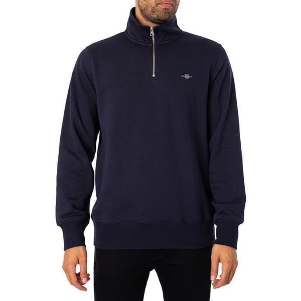Sweatshirt med dragkedja 1/4 Regular Shield - GANT Blå XL