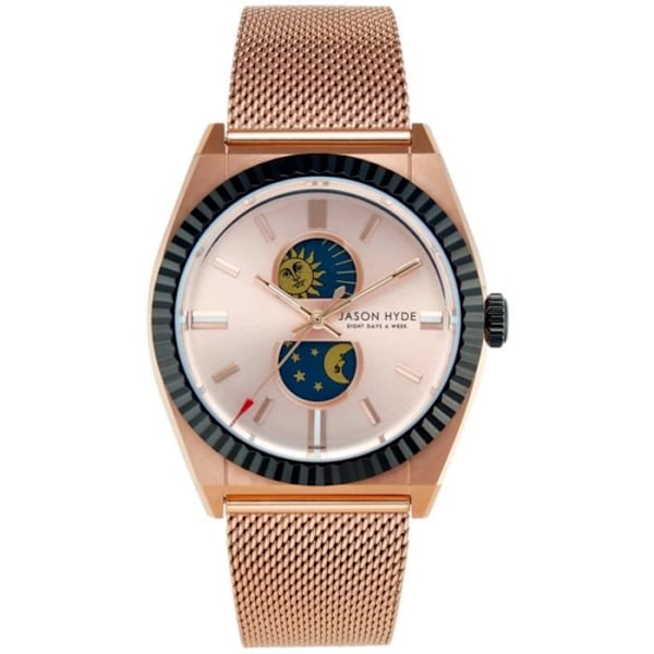 Herrklocka - JASON HYDE - LUNATICO JH41008 - Rosa - Kvarts - Analog - Rostfritt stål