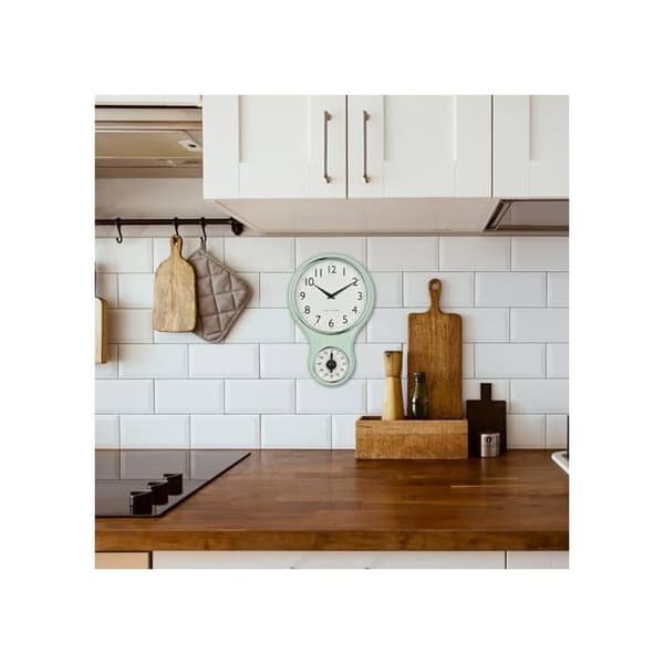 Väggklocka - TFA Dostmann - 60.3073.20 - Kvarts - Mynta - Retro