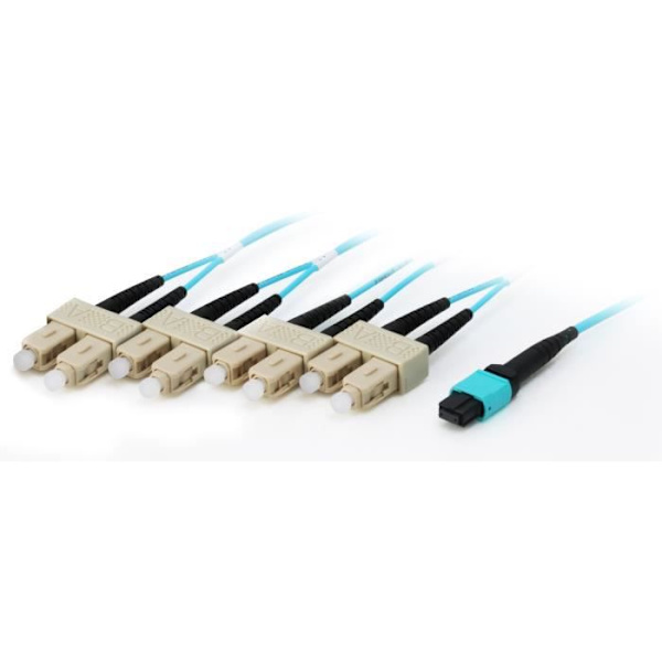 Utrusta MTP-SC 50-125μm 15m, 15m, OM4, MTP, 4x SC, Cyan