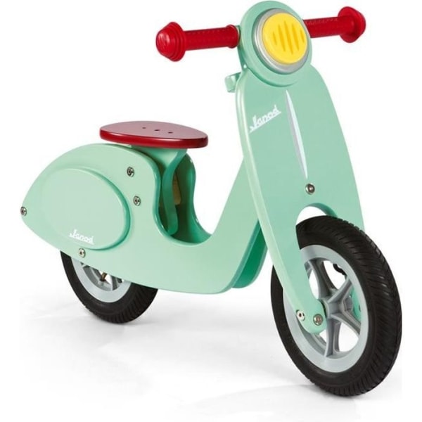 Balanscykel Scooter Mint JANOD - För barn från 3 år och uppåt - Retrostil - Höjdjusterbar - Tysta hjul