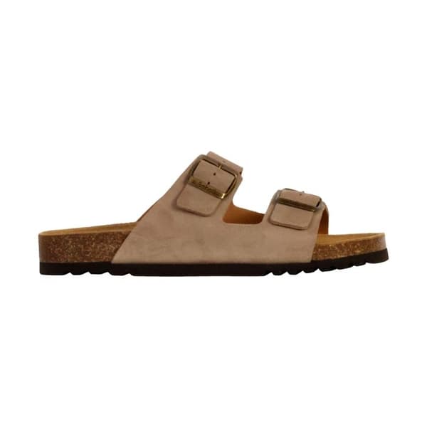 Scholl Julien — bruna mockamuler, justerbara remmar, Softstep-sula mörk beige 43