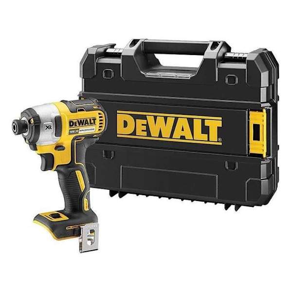 18V XR slagdrivare (utan batteri eller laddare) i T-STAK fodral - DEWALT - DCF887NT Svart