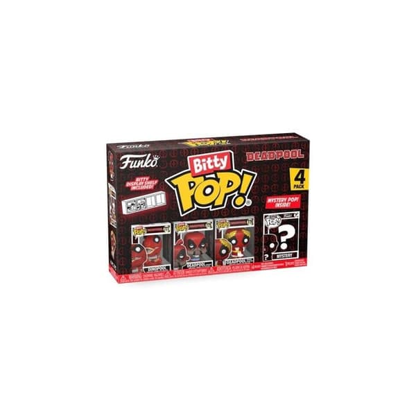 Funko Bitty Pop Deadpool Dinopool Figur 4PK Flerfärgad