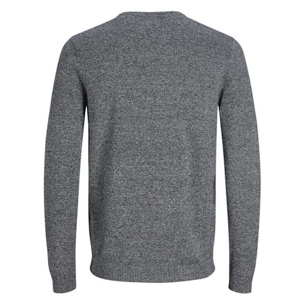 Tröja - Jack & Jones - Essential Basic Stickad - Grå - Klassisk Krage - 100% Bomull Flerfärgad XS