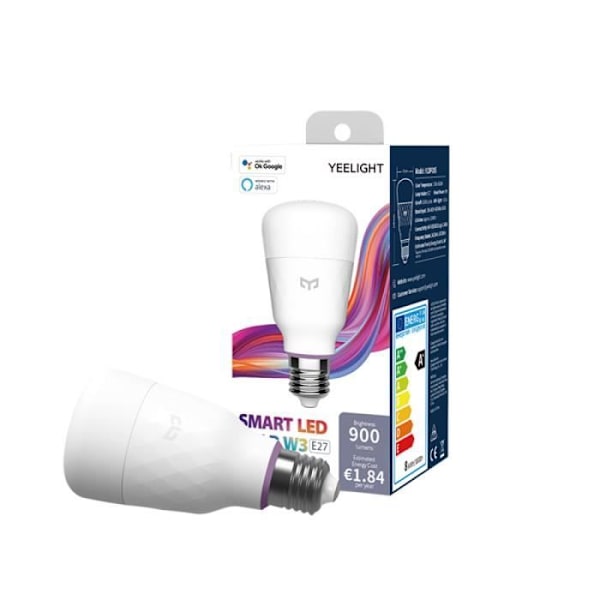 RGB Smart Bulb W3 LED-ansluten glödlampa - Yeelight - Vit