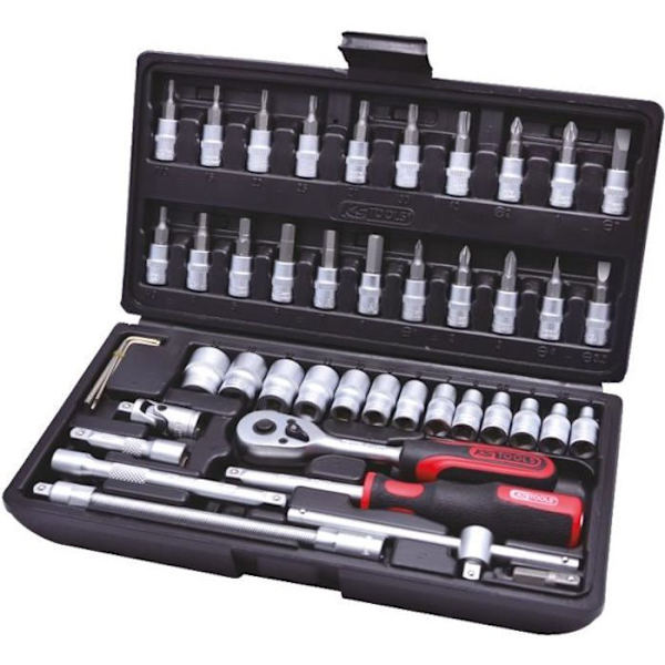Hylsnyckelsats - KS Tools - CLASSIC 917.0648 - 48 delar - Kromvanadin - Robust låda