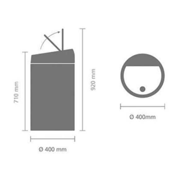 BRABANTIA Touch Bin - 60 L - Fingeravtrycksskydd i matt stål Fingeravtryckssäker i matt stål