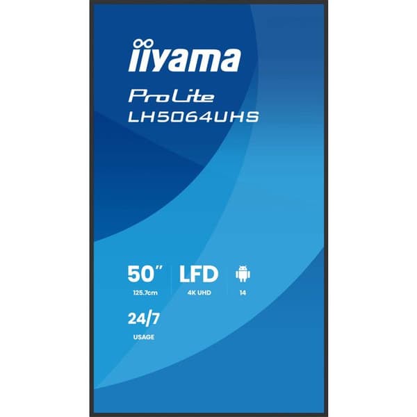 iiyama professionell display 55" 4K UHD Wi-Fi Android 14 för digital skyltning