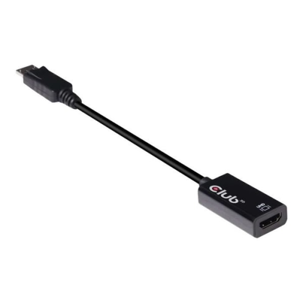 Club 3D DisplayPort audio-video-adapter - HDMI DisplayPort (M) till HDMI (F) 19,17 cm stöd 4K