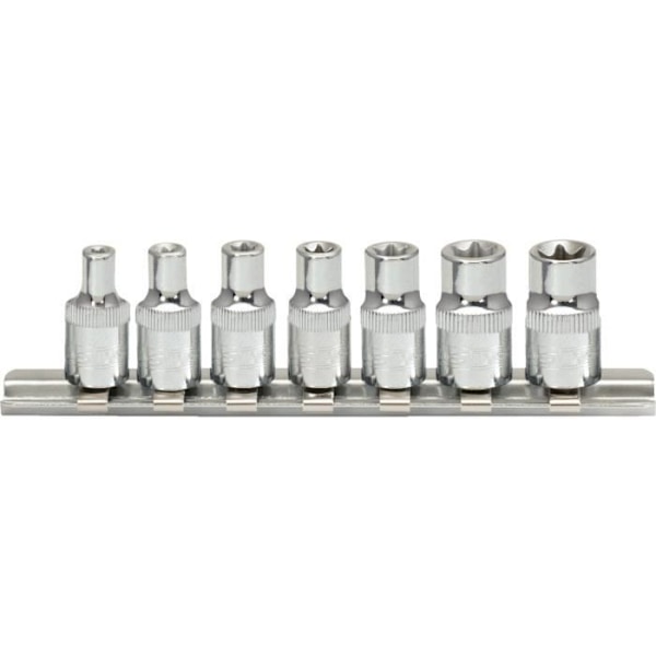KS Tools 918.4355 Hylssats 7 delar E4-E11 Krom + TX 1/4 - 4042146356487
