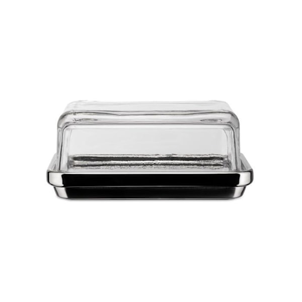 Alessi Butter Dish - Oljefat - Vinägerfat - ES03 - Designer Smörfat i blankt stål med glaslock