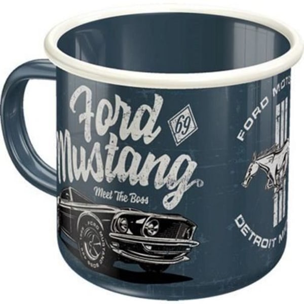 Kaffekopp - FORD - Mustang - Metall - Vintage - Diskmaskinssäker