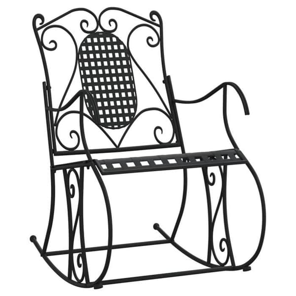 vidaXL Gungstol 84 cm Svart Stål 318830