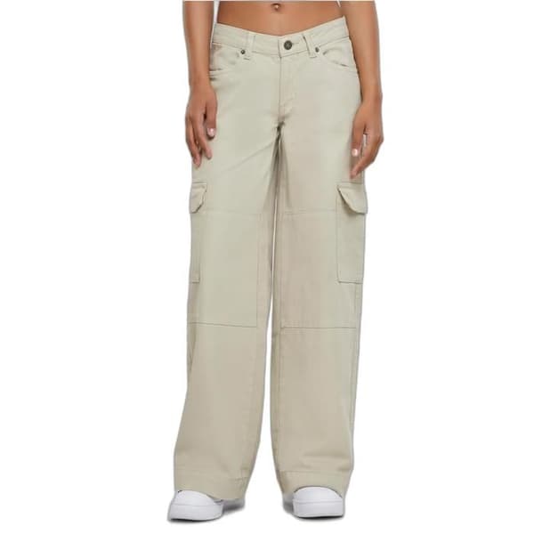 Urban Classics dam cargo jeans - off-white Äggskal 30