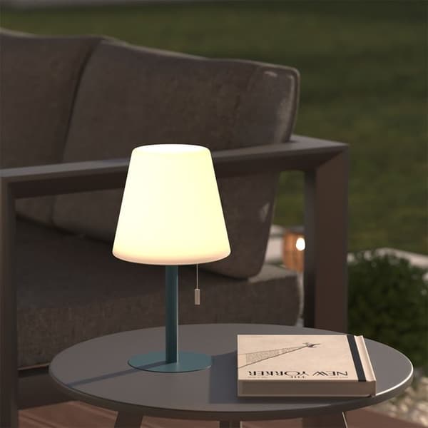 USB-utomhuslampa "Zack" blågrön H30cm Blå