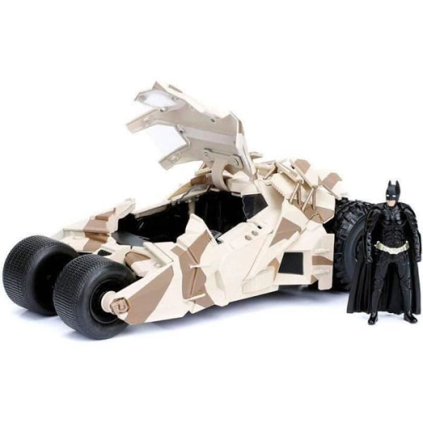 Replica DC Comics The Dark Knight Batmovil kamouflagebil i metall + figuruppsättning - - - Ocio Stock