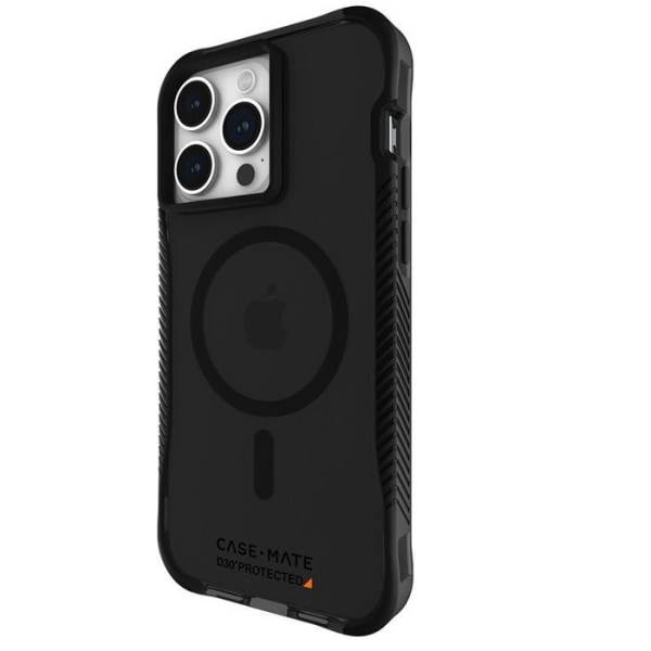 Telefonfodral - telefonstötfångare Case-mate Tough Grip Plus D3O MagSafe - Fodral för iPhone 15 Pro Max (Smoke/Black)